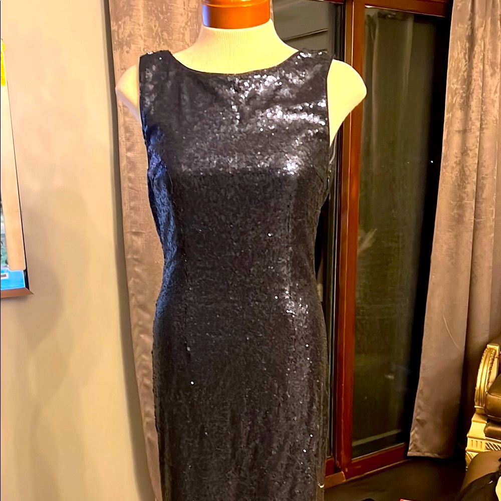 Elegant Black Sequin Dress